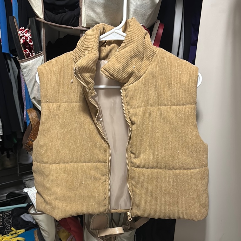 Tan Puffer Vest